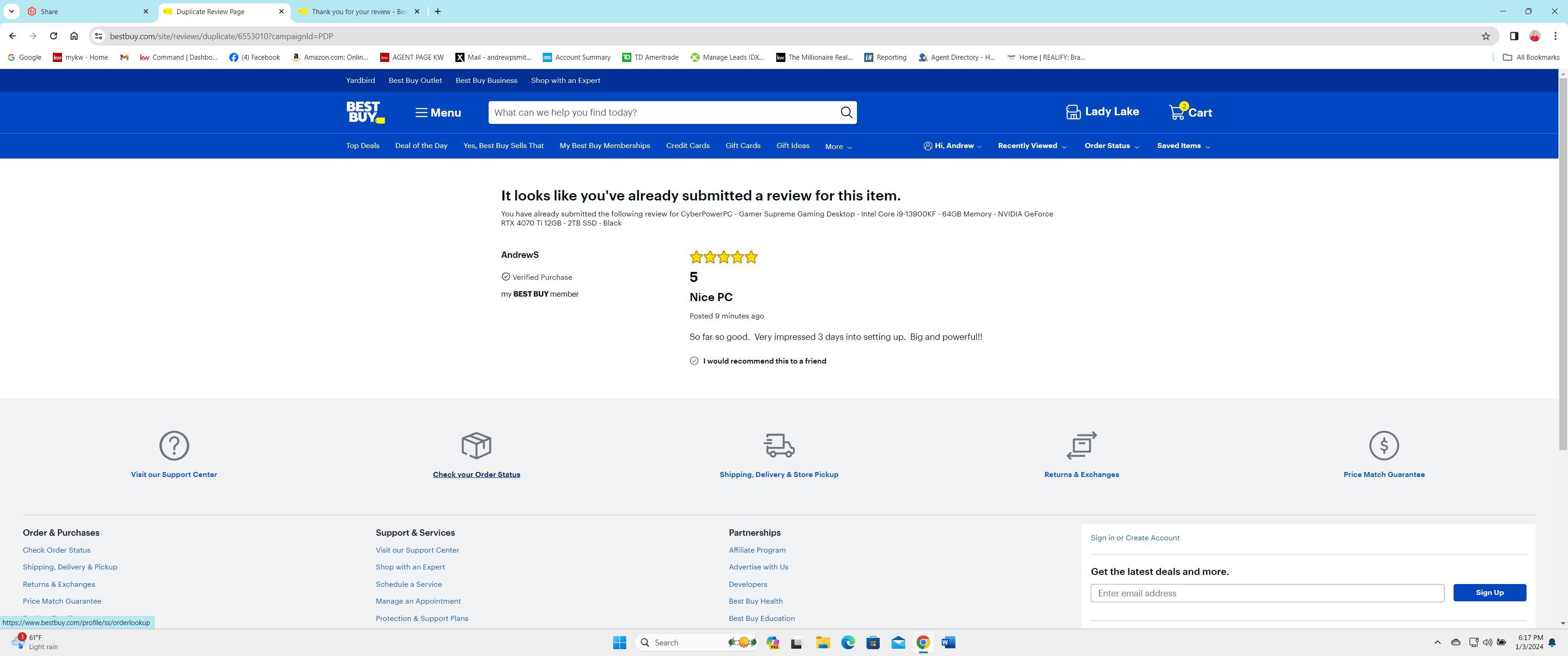 Customer provided image, click to load a larger version