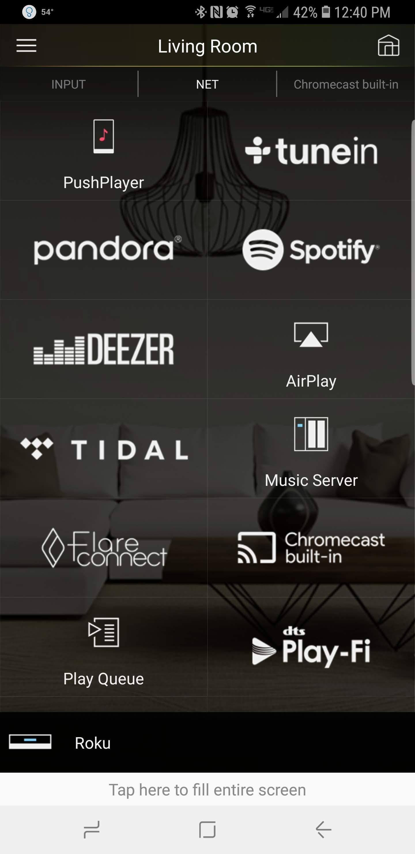 The app could still use some organization but it shows just how many streaming options there are, click to load a larger version