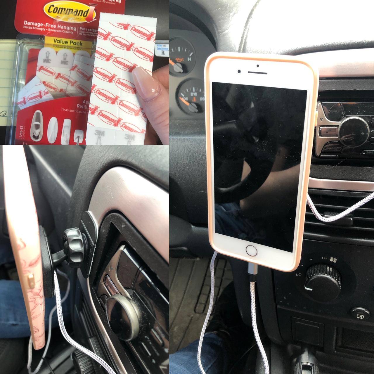 Used the long strips and kept the two attached and cut before attaching to scosche device, click to load a larger version