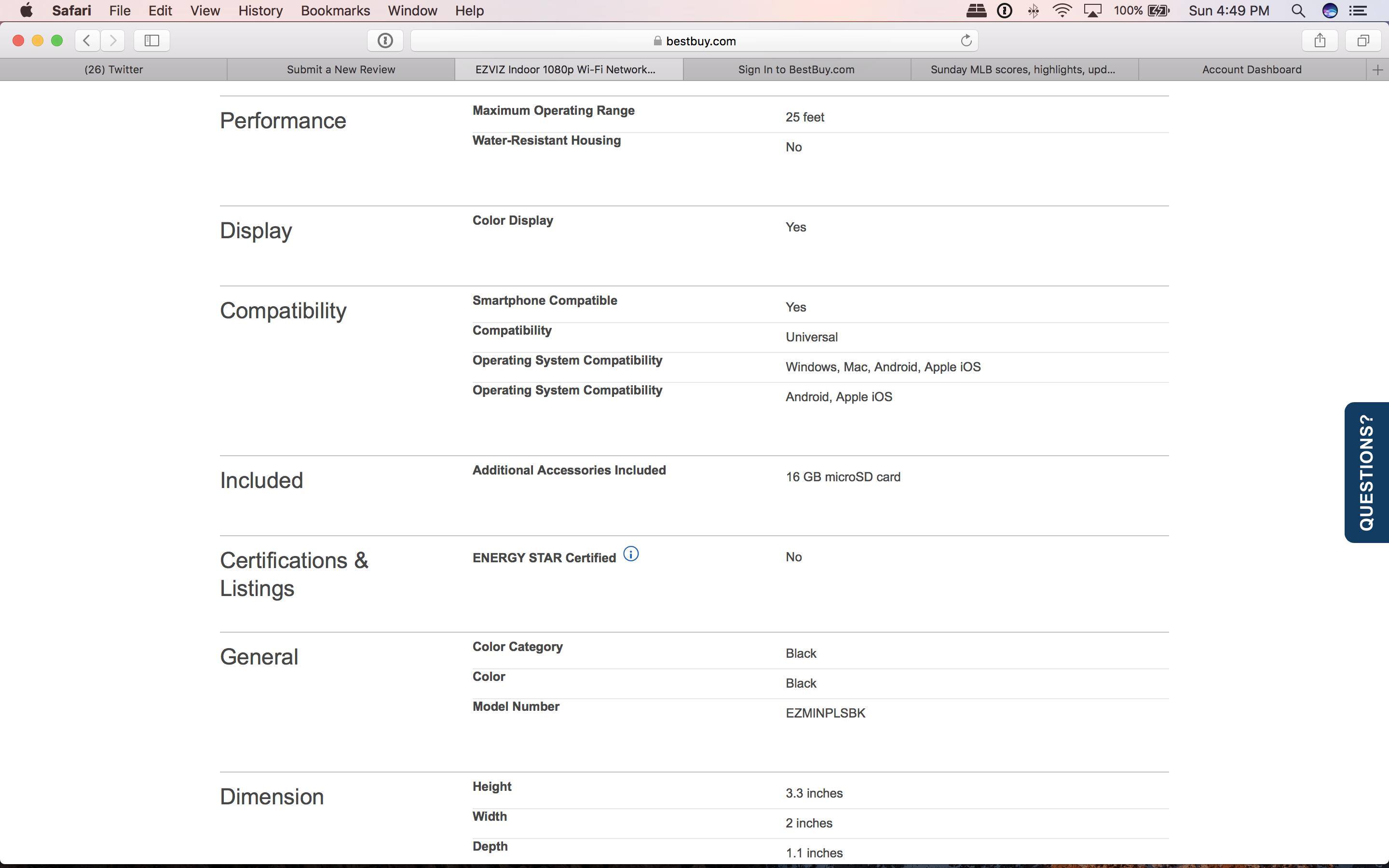 Right on web page 16gb card included, click to load a larger version