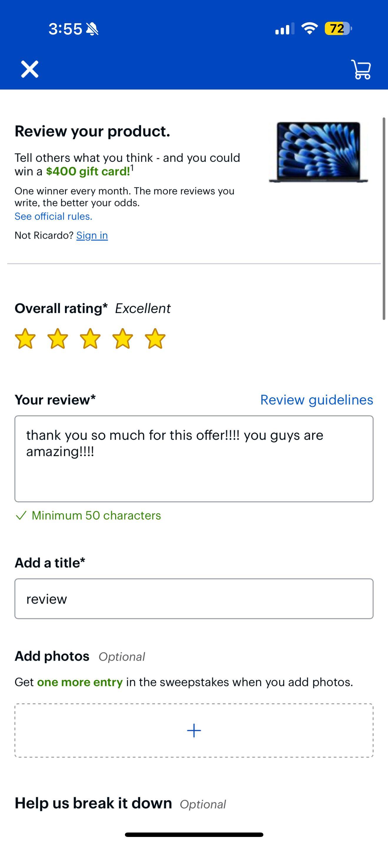 Customer provided, click to load a larger version