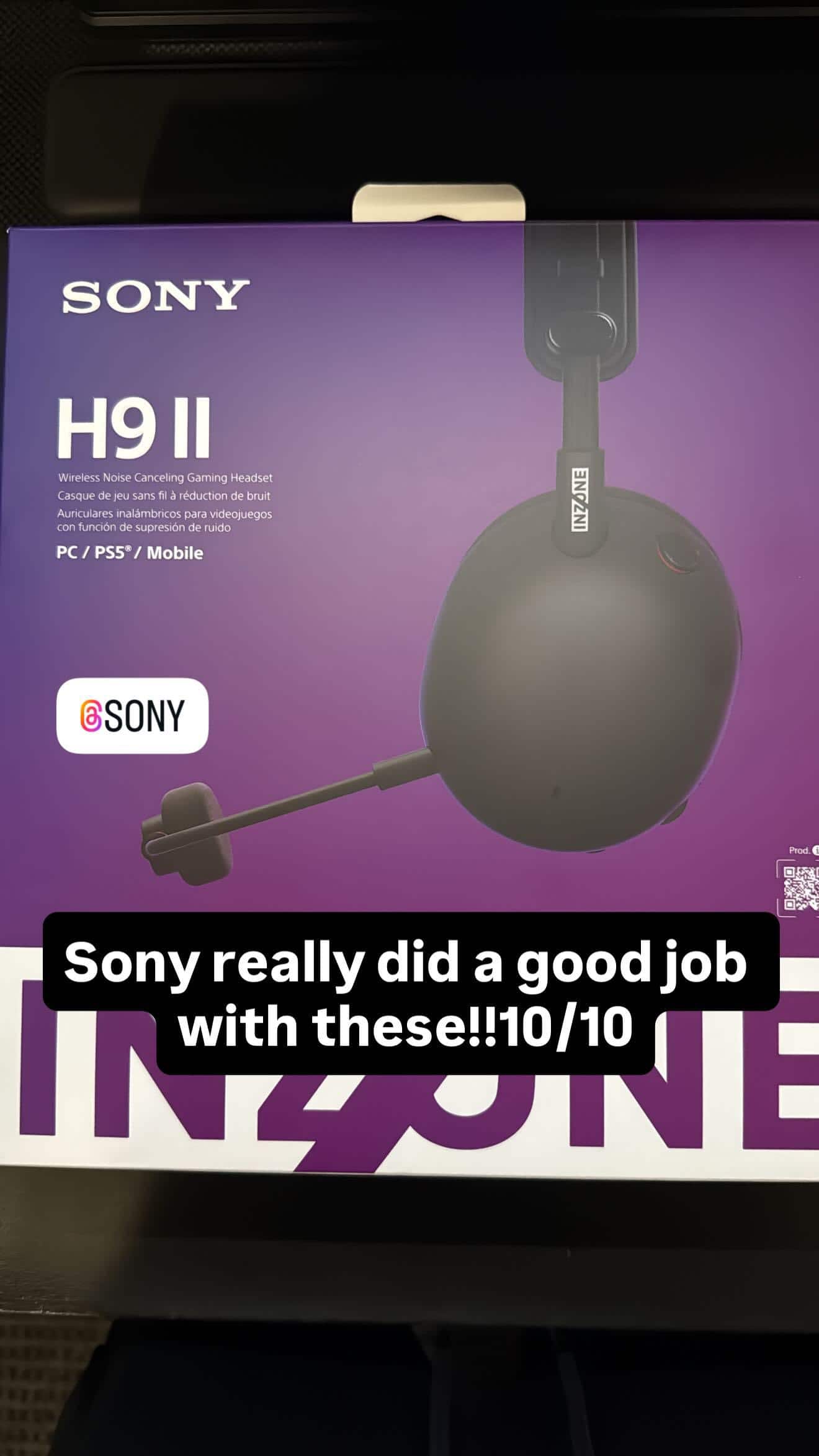 Sony INZONE H9 II Wireless Noise Cancelling Gaming Headset for PC