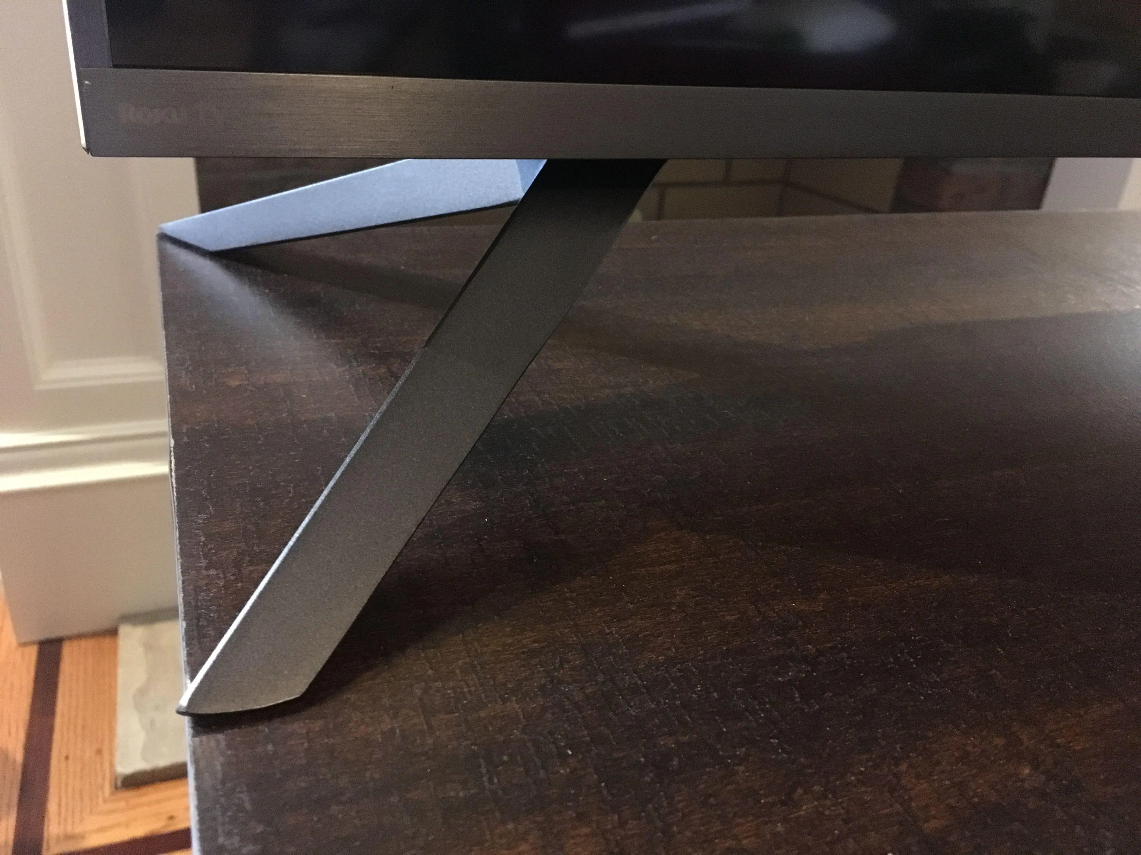 Legs on my 55" TV slightly overhang, click to load a larger version