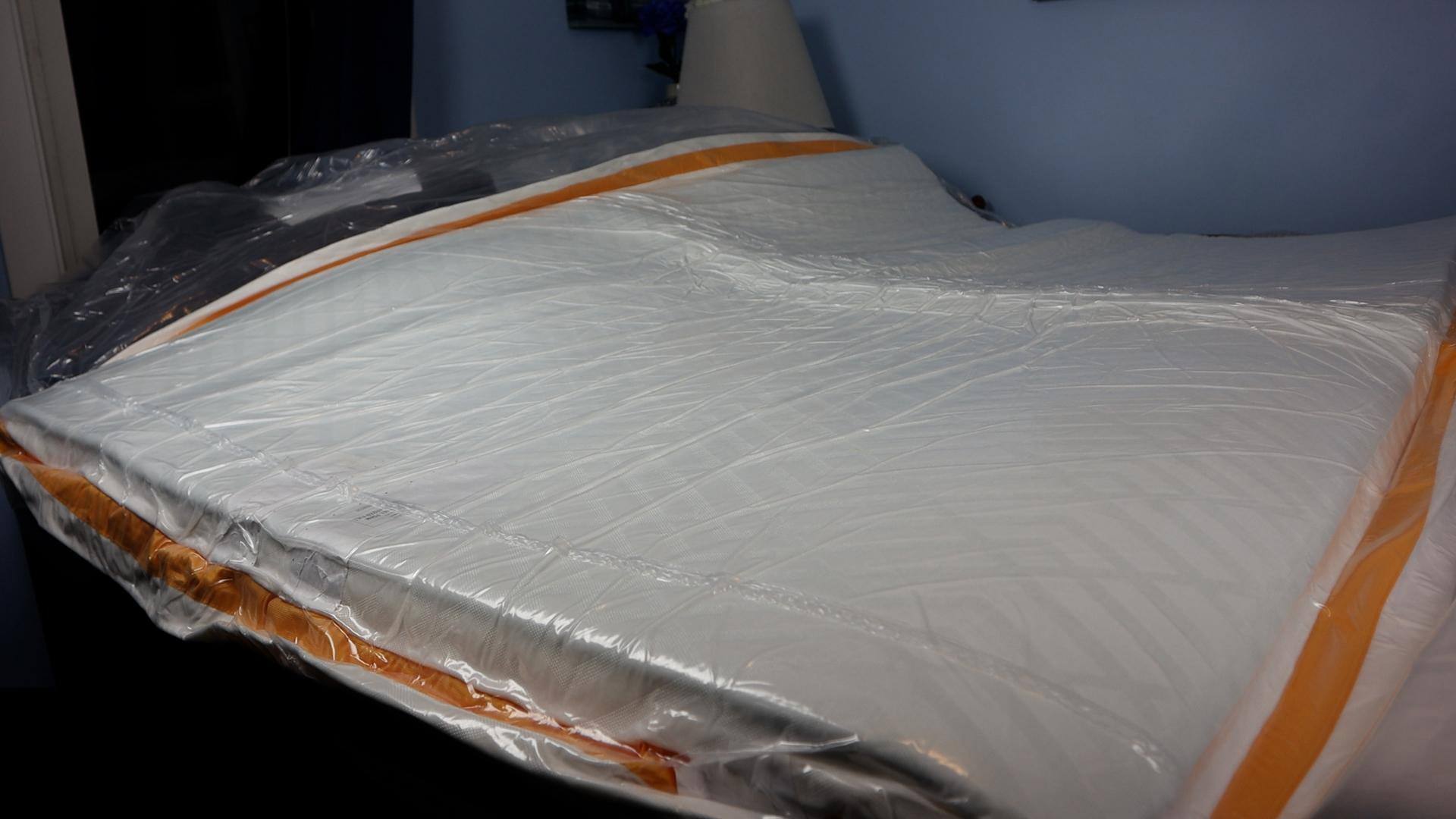 Mattress in vacuum bag pre-expansion, click to load a larger version