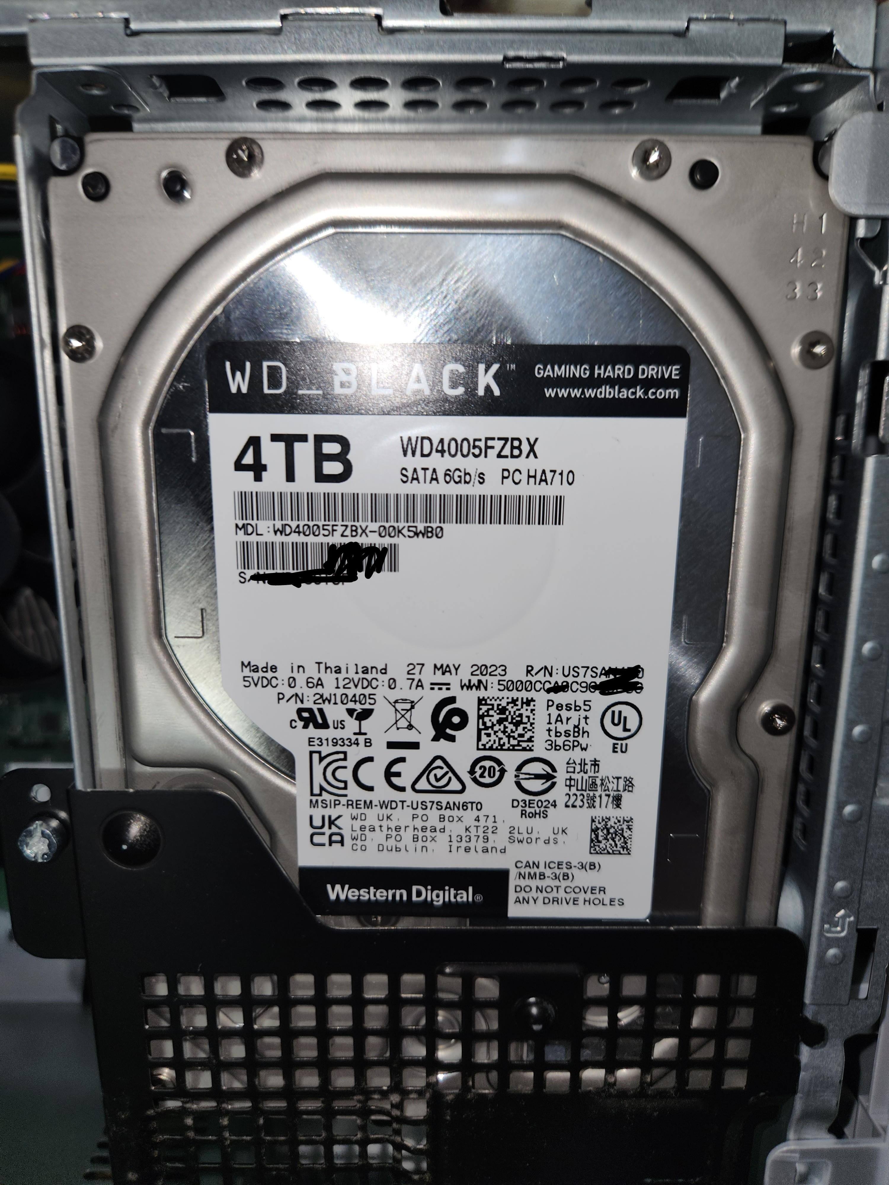 WD BLACK 4TB Gaming Internal Hard Drive WD4005FZBX - Best Buy