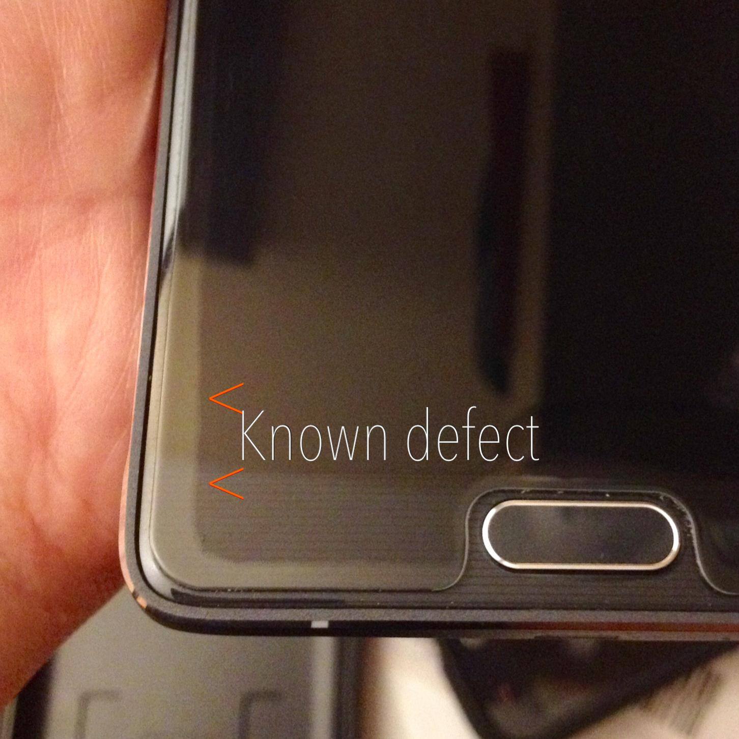 Edge is lift off from the phone surface, permanently., click to load a larger version