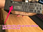 If you have to store this or lay it flat, lay it so the USB port is farthest away from the table/surface. HDD is perfectly flat and resting on notches., click to load a larger version