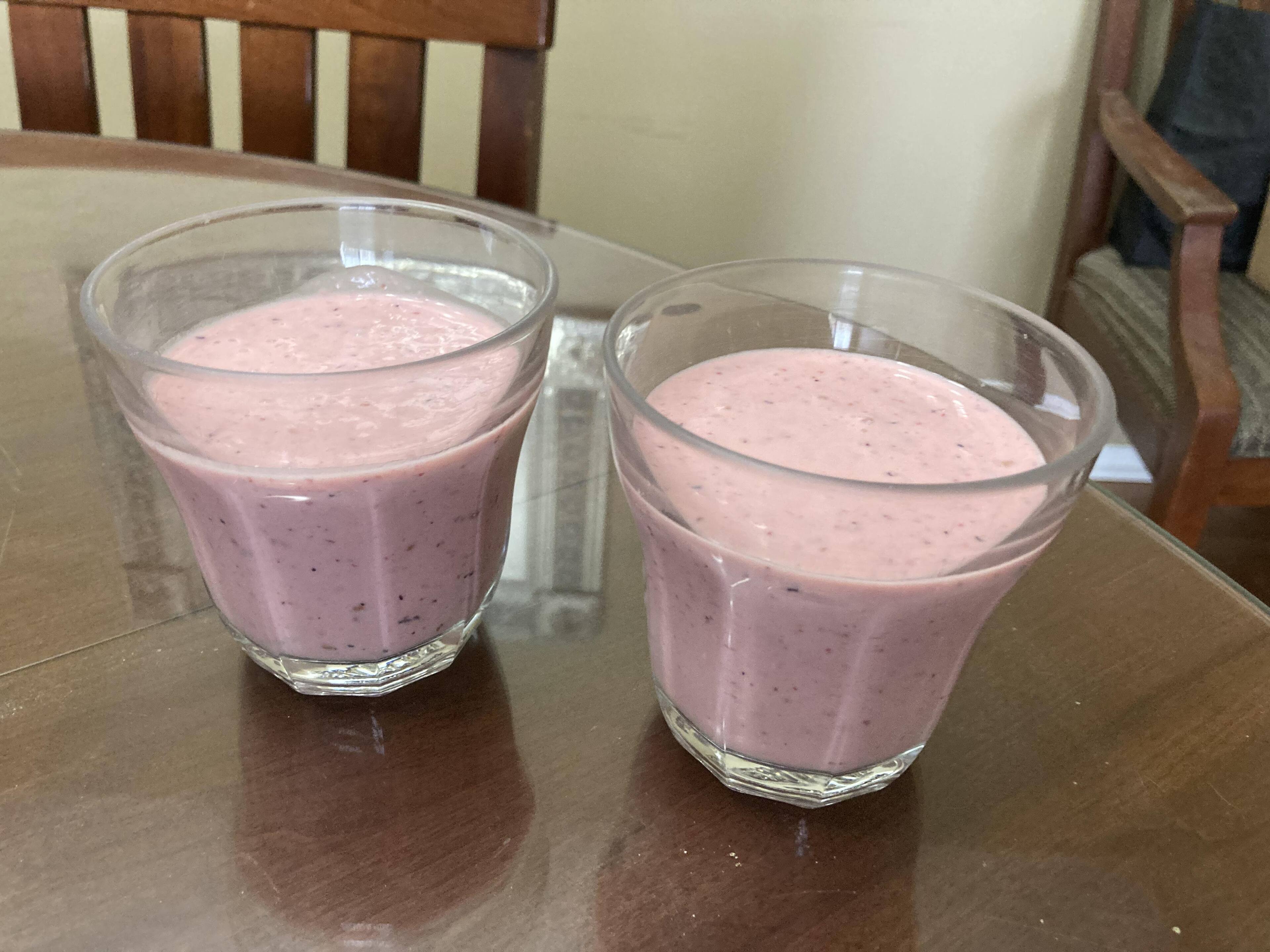 Two servings of less than 8 oz each, click to load a larger version