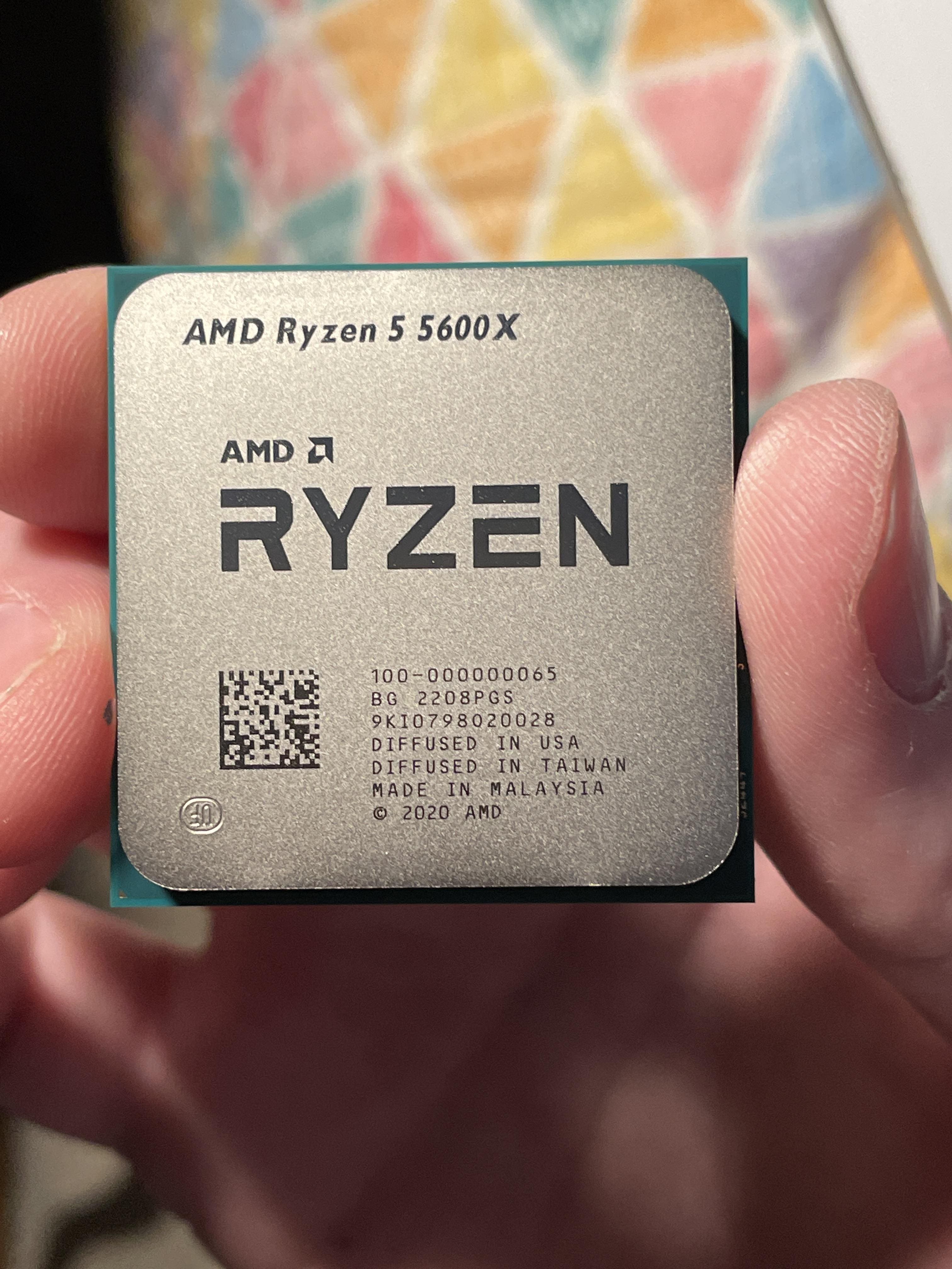 【美品】AMD Ryzen 5 5600X CPU AMD Ryzen 5 5600X R5-5600X CPU Processor 3.7-4.6GHz 6CORE 12Thr
