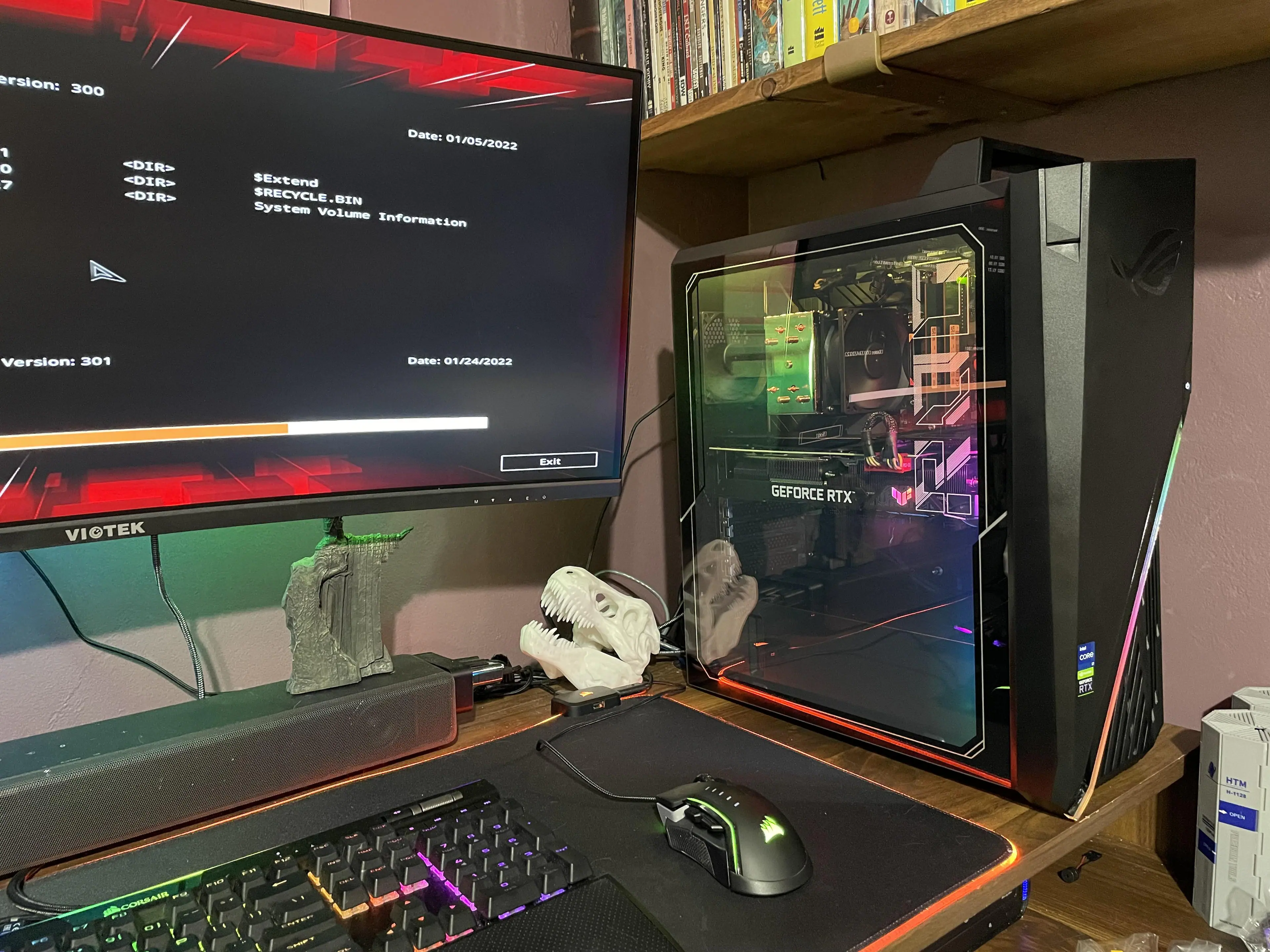 Up and running, updating the BIOS., click to load a larger version