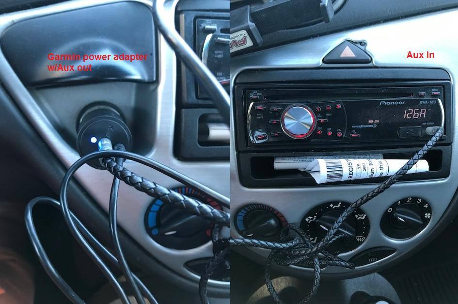 The power connection also has the Aux connection, click to load a larger version