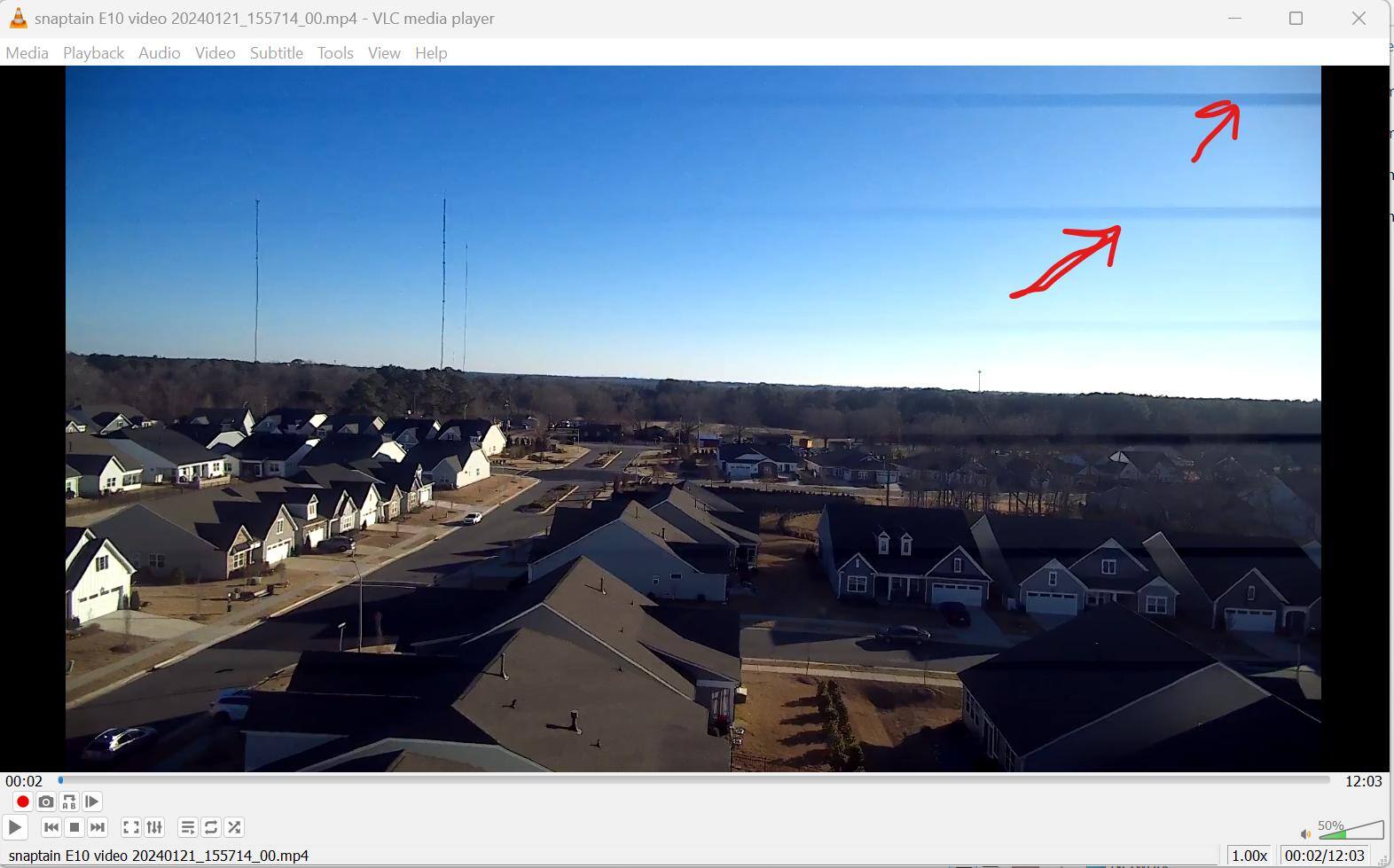 strange apparently motor induced lines in the video, click to load a larger version