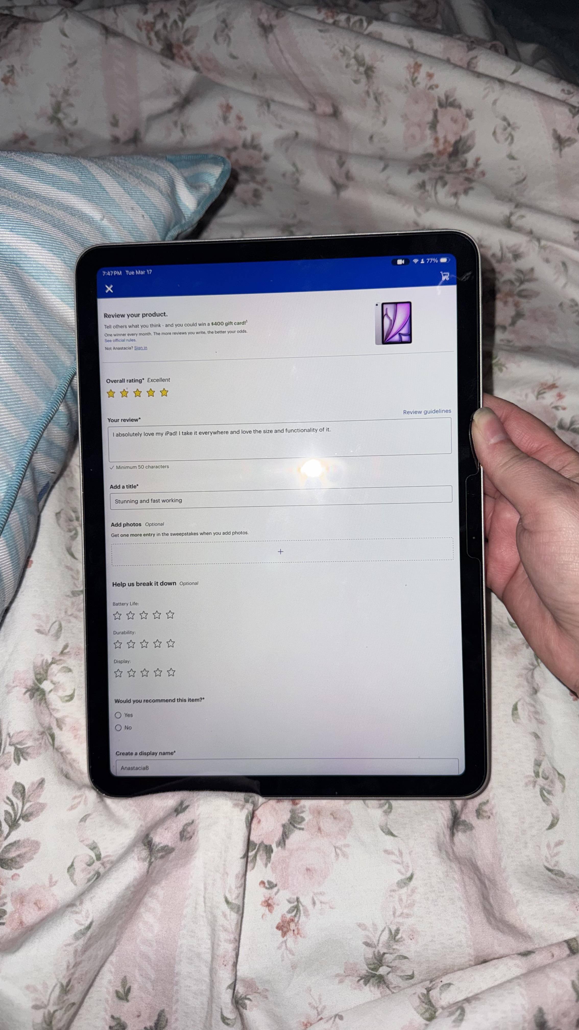 Customer provided, click to load a larger version