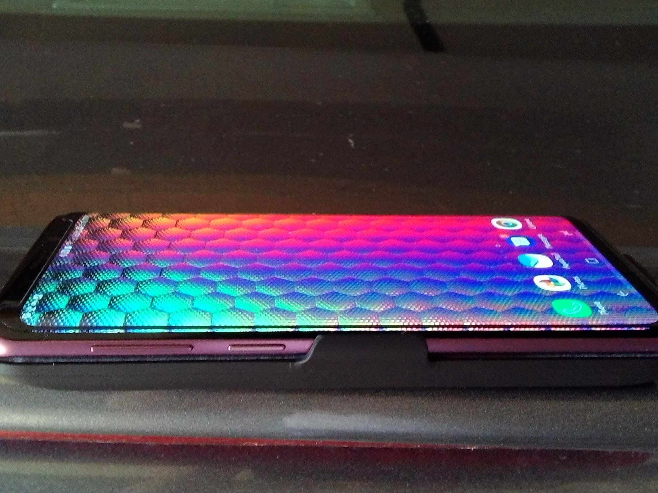 The left of the screen. Highly irritating for a $50.00 screensaver!, click to load a larger version