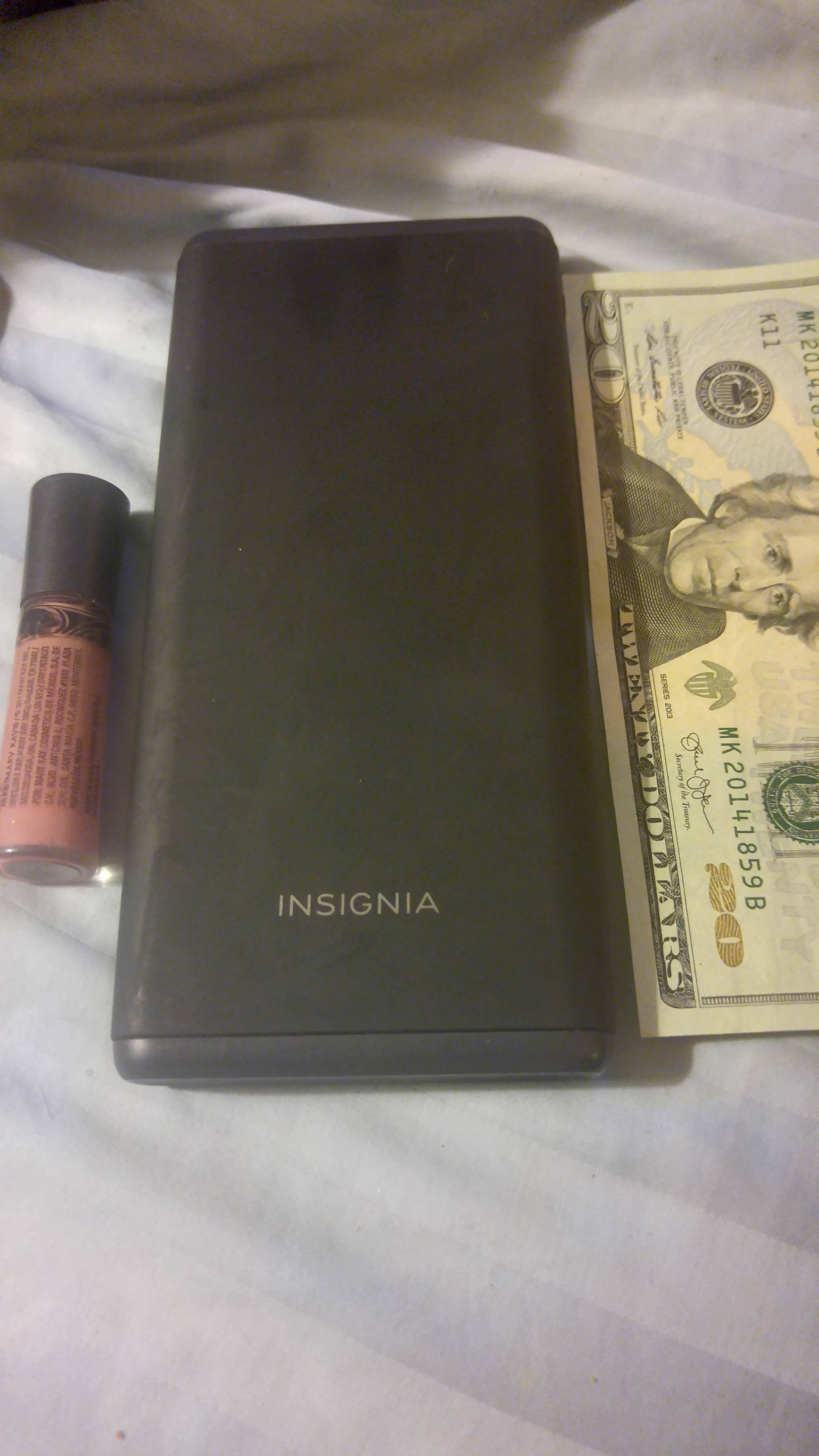 Barely lrgr than a typical currency bill and a lip gloss for size comparison if in a purse. Luv it!, click to load a larger version