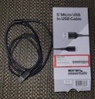 Best Buy essentials™ 3' USB-A to Micro USB Charge-and-Sync Cable Black  BE-MMA322K - Best Buy