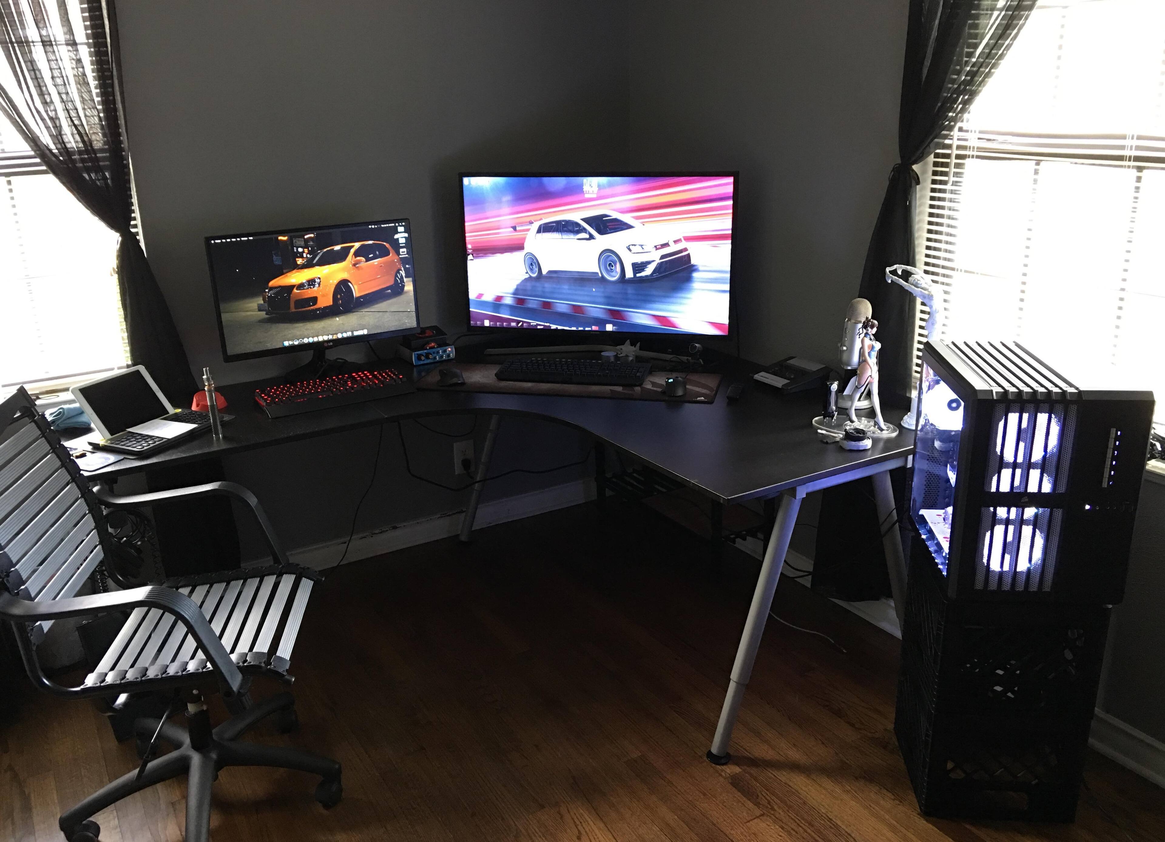My Mac and PC workstation, click to load a larger version