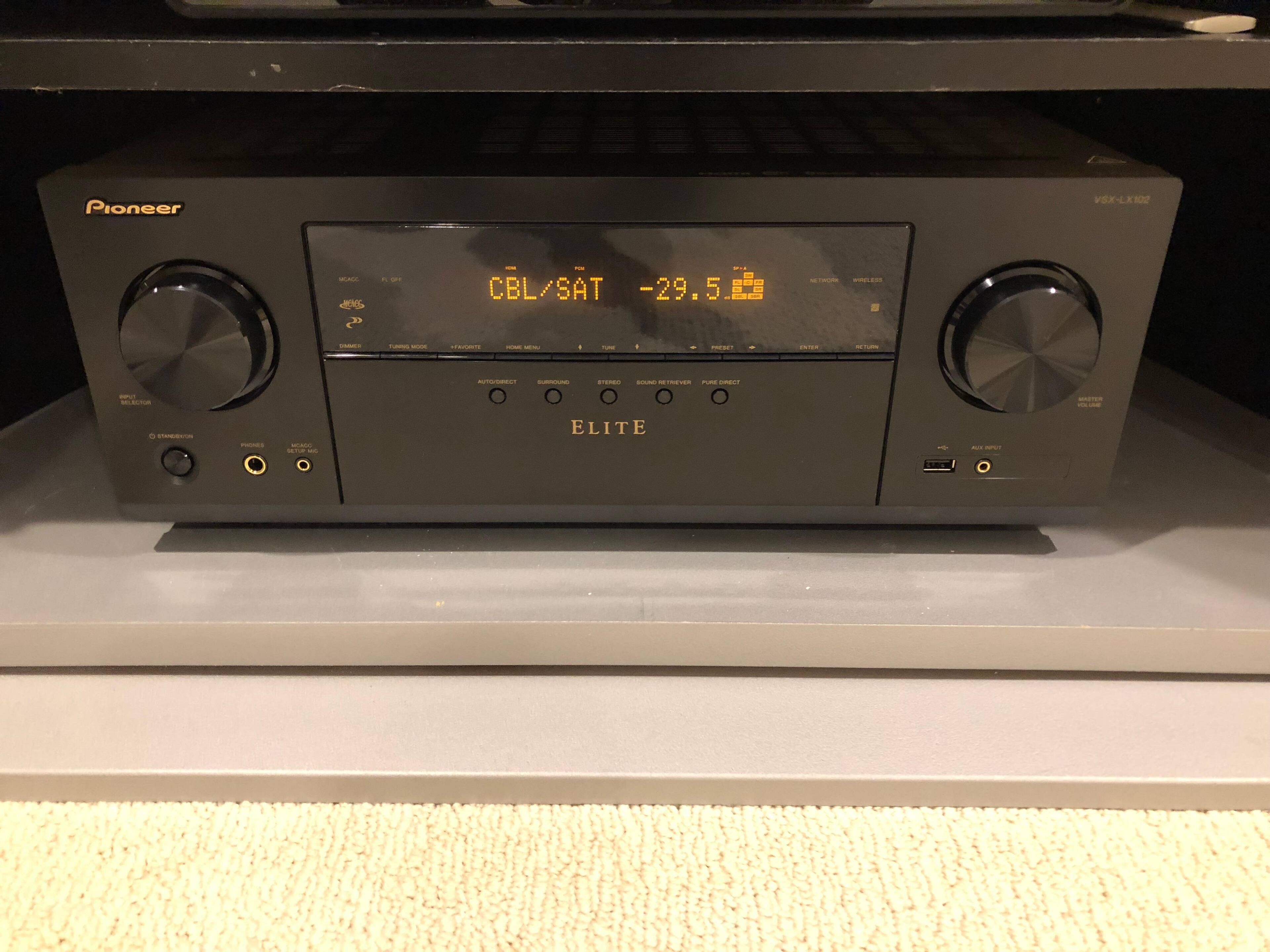 Pioneer - Elite 7.2-Ch. Hi-Res 4K Ultra HD HDR Compatible A/V Home Theater Receiver - Black, click to load a larger version