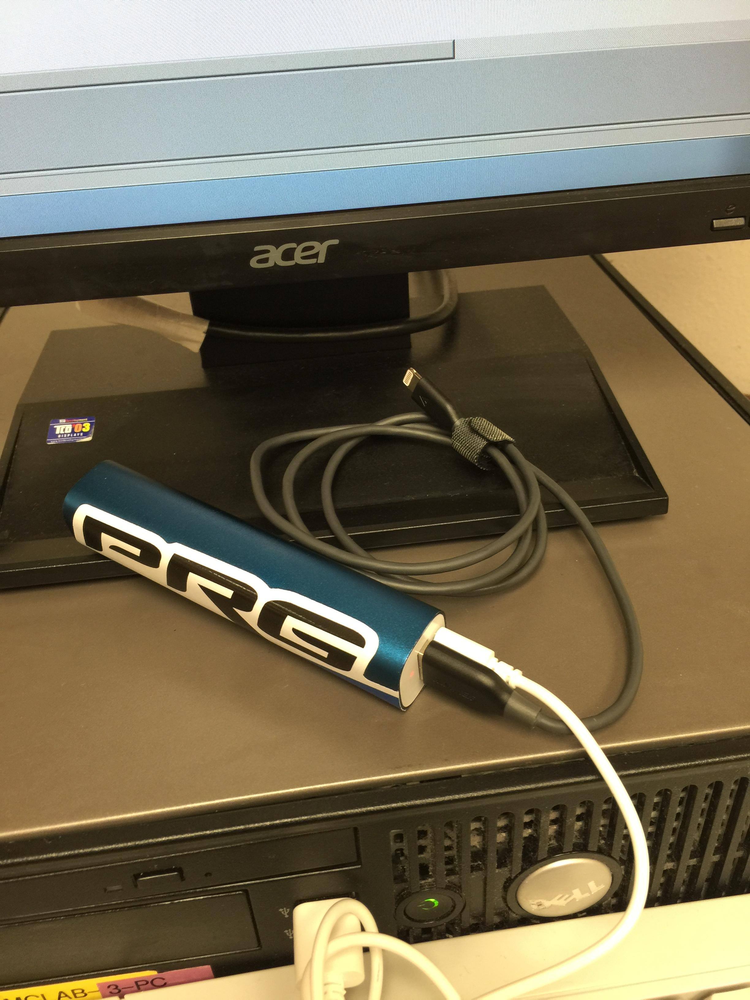 Charging @ desk, click to load a larger version