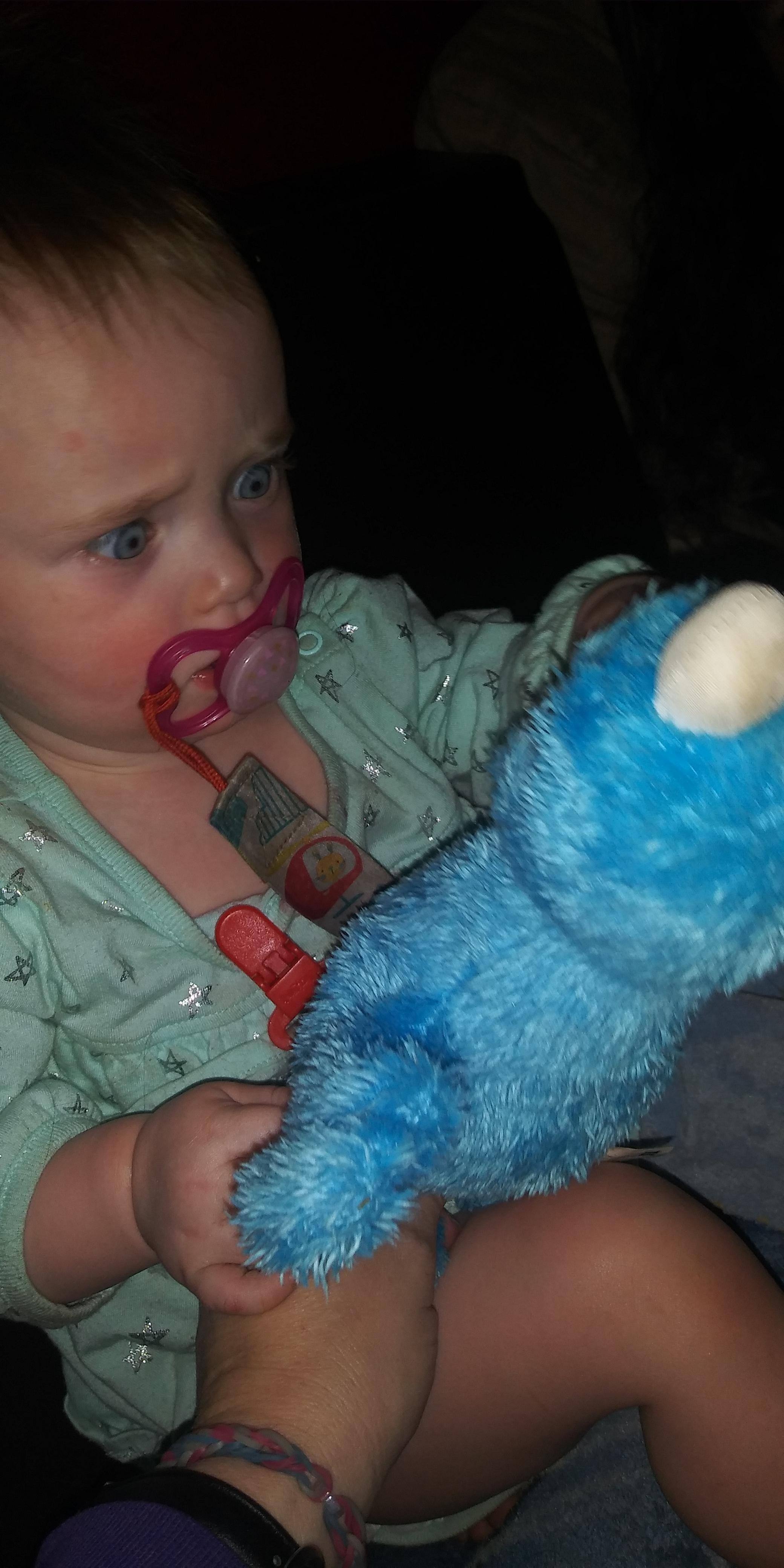 Her cookie monster, click to load a larger version