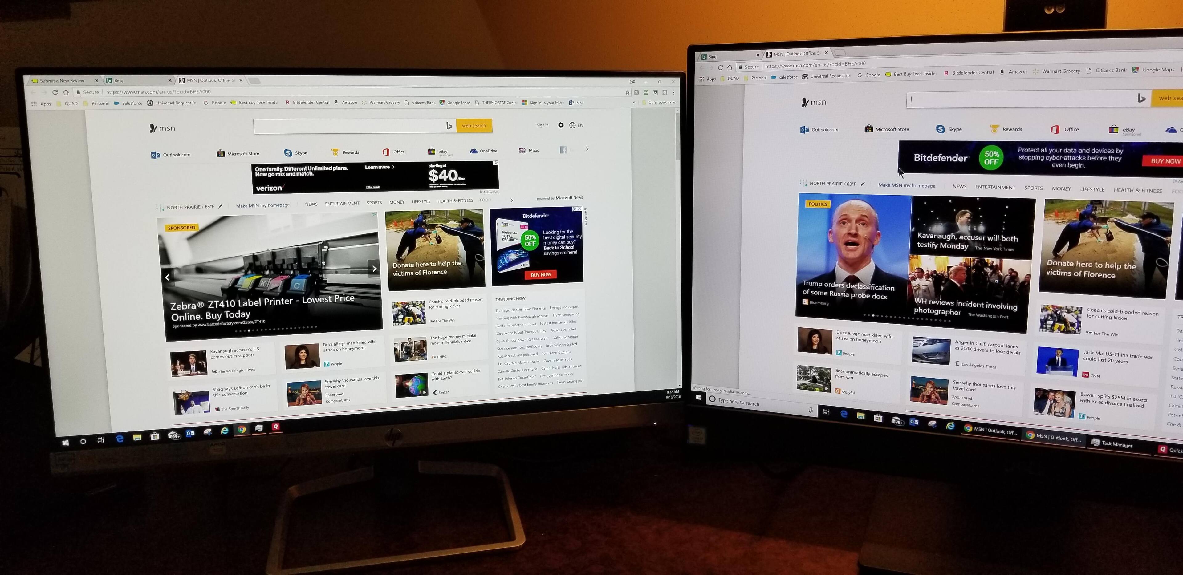 HP Monitor (left), click to load a larger version