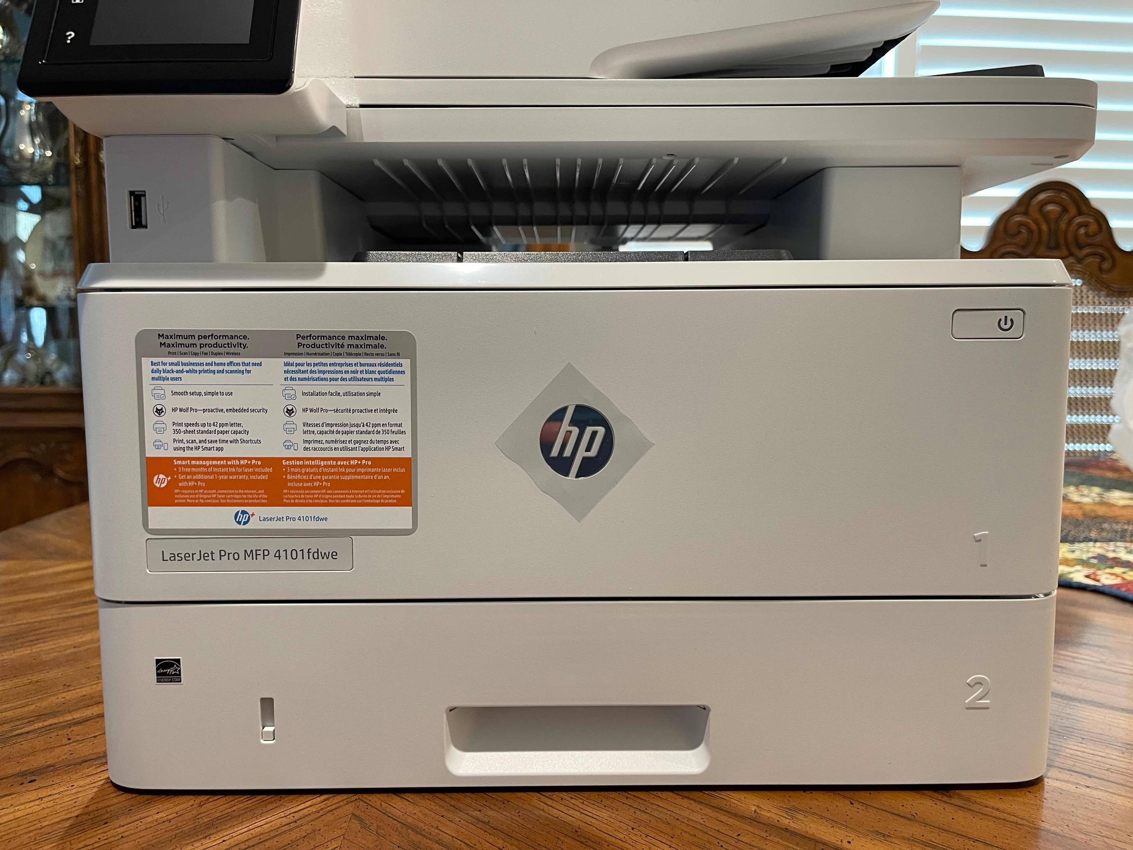 Photo of printer front, click to load a larger version