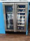 Insignia - 42-Bottle or 128-Can Dual Zone Wine and Beverage Cooler with Glass Doors - Stainless Steel