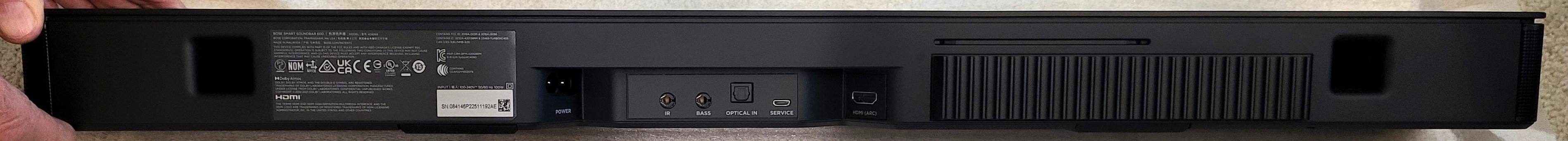 Bose Smart Soundbar 600 - Back, click to load a larger version