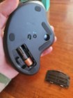 Powered by a single (an included) AA battery. As you can see the selector switch for USB/Bluetooth is also down here - as is the nicely tucked away USB receiver pocket., click to load a larger version