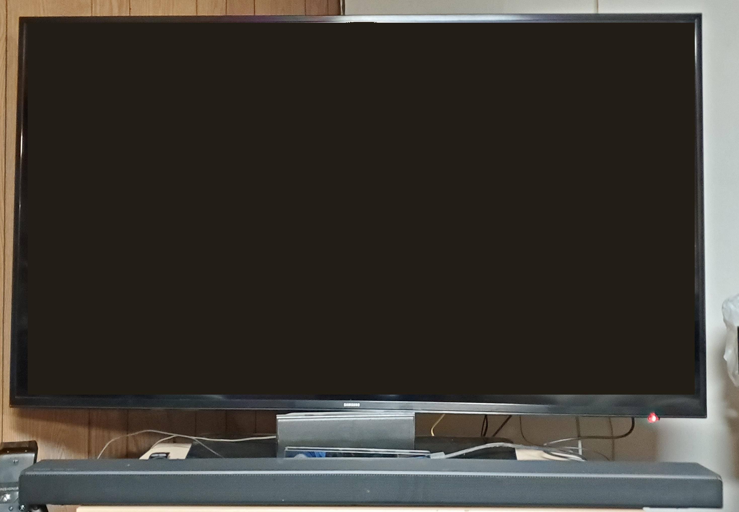 The extra speaker is the center channel from my old system, click to load a larger version