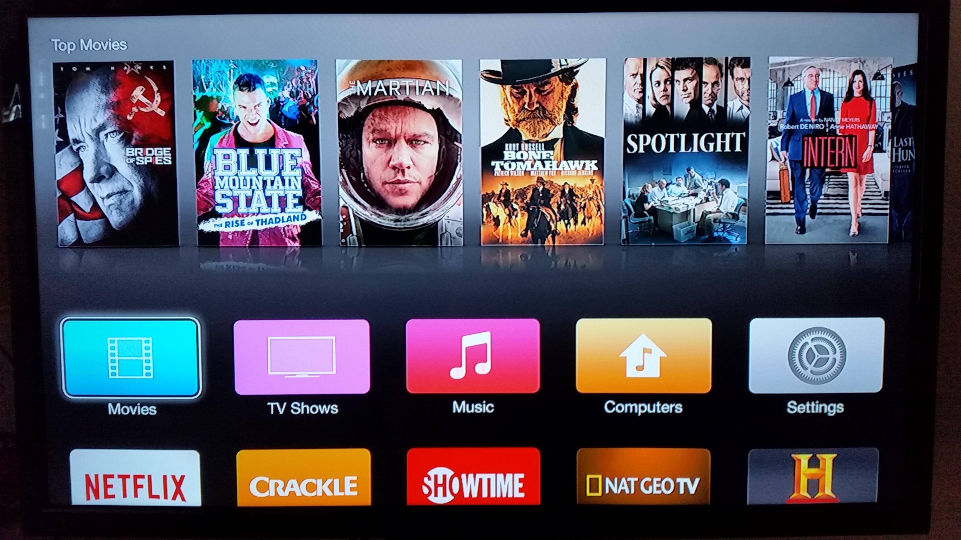 With apple tv through hdmi, click to load a larger version