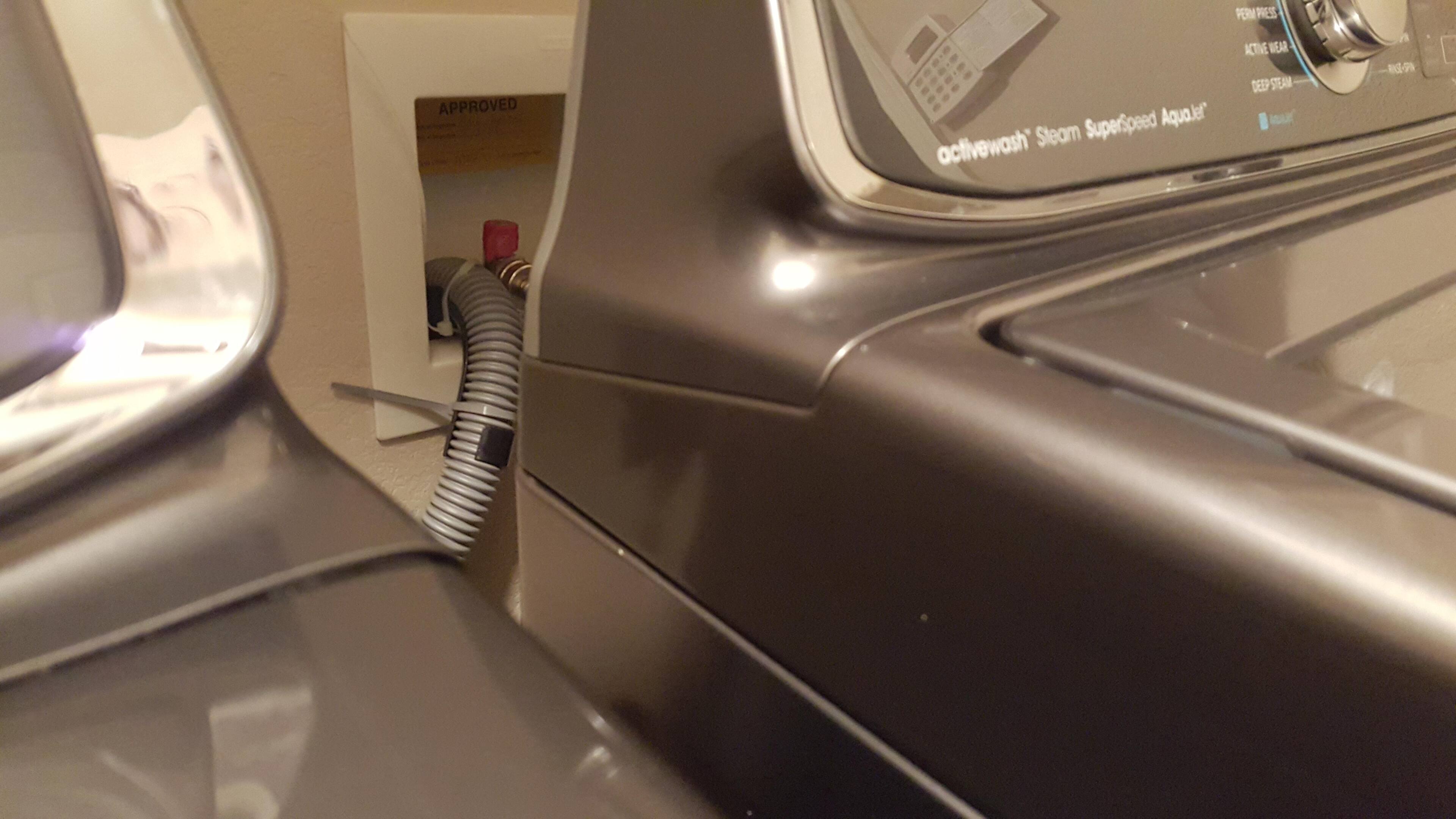 Washer Flush, Dryer NOT flush, click to load a larger version