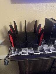 TP Link Archer AX11000 Tri Band Wi Fi 6 Router Black/Red TP Link Archer AX11000 Tri Band Wi Fi 6 Router Black/Red