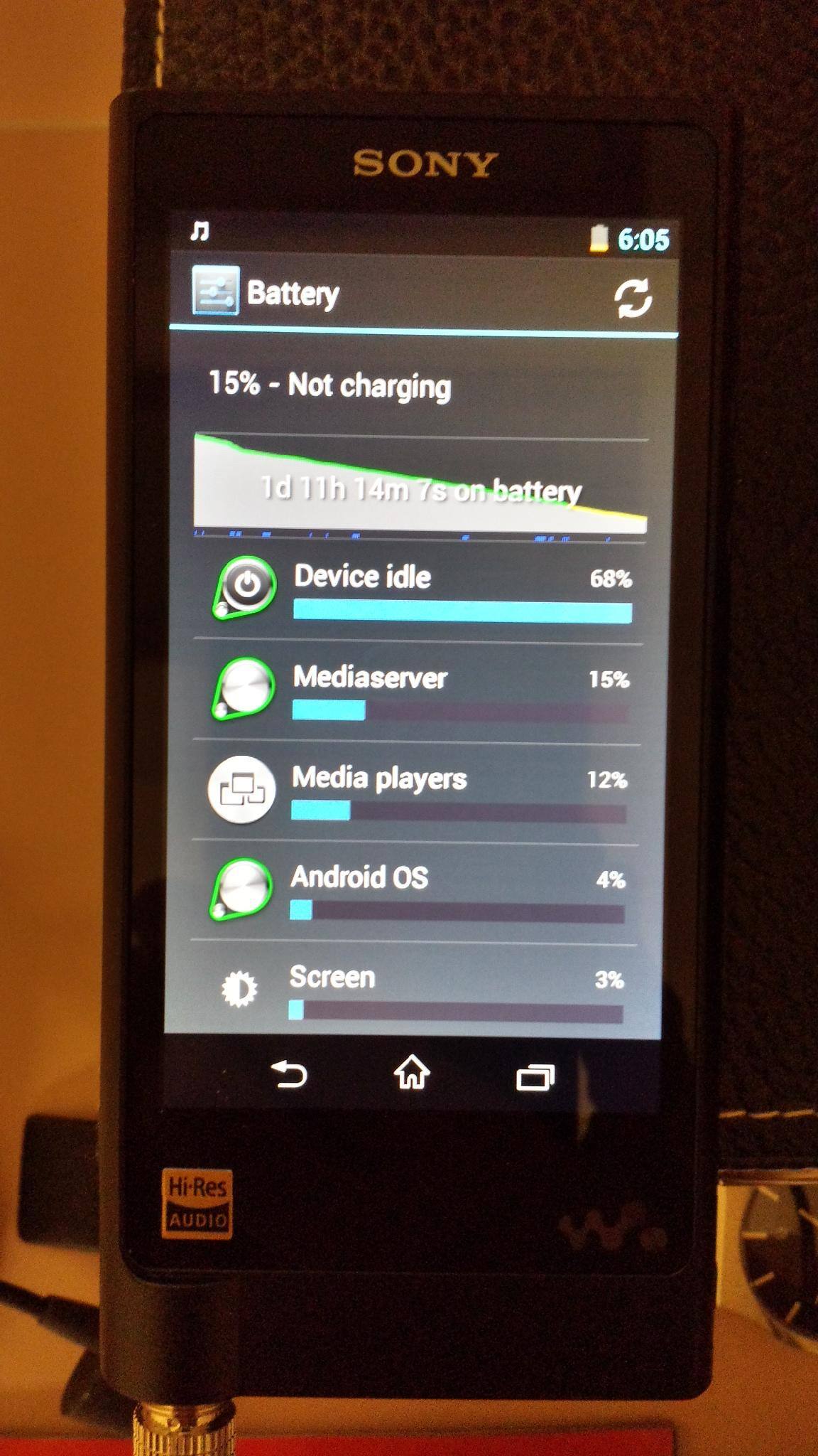 Battery Life Screen, click to load a larger version