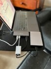 den setup on swing out laptop support, click to load a larger version