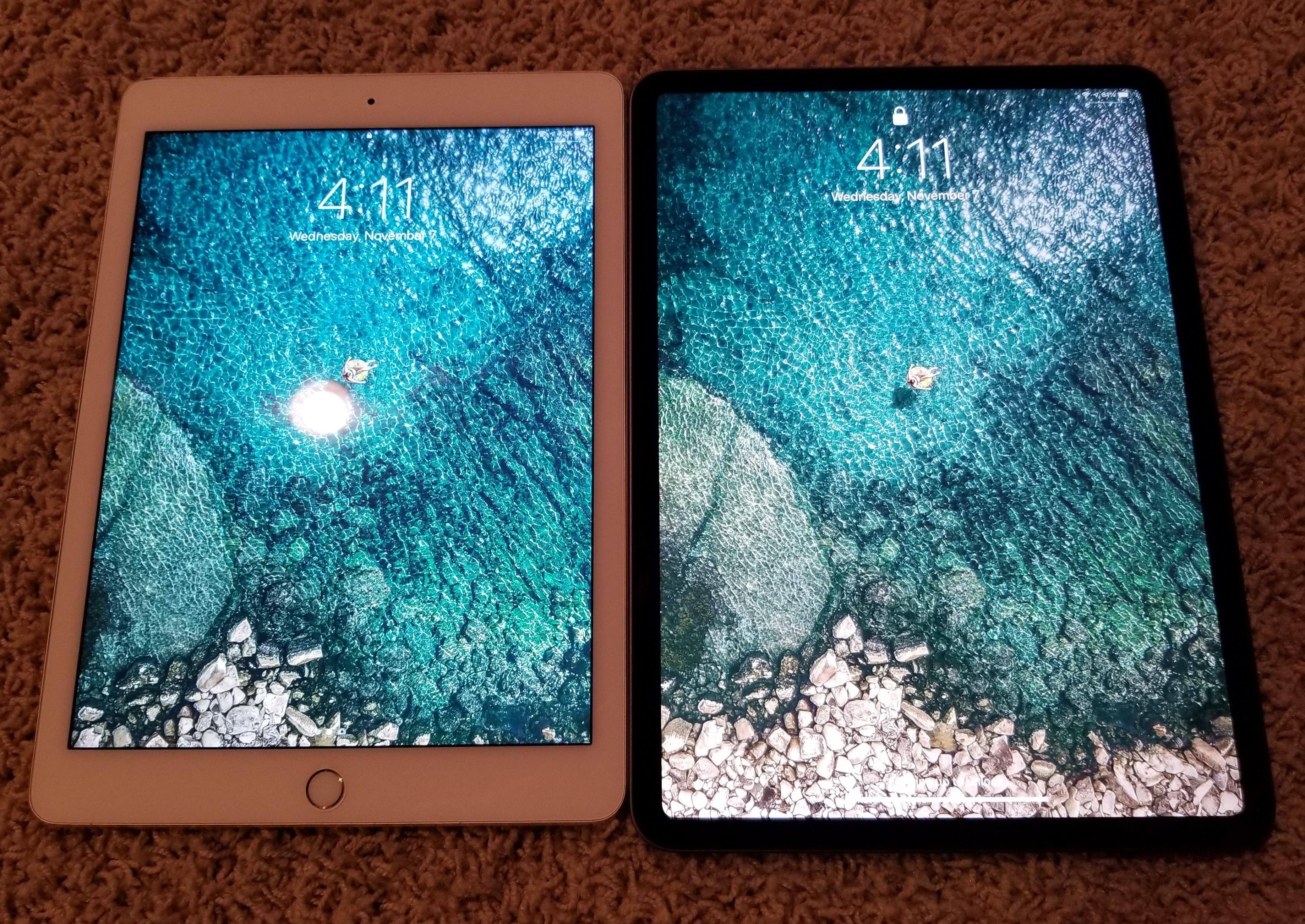 iPad Air 2 vs iPad Pro 11", click to load a larger version
