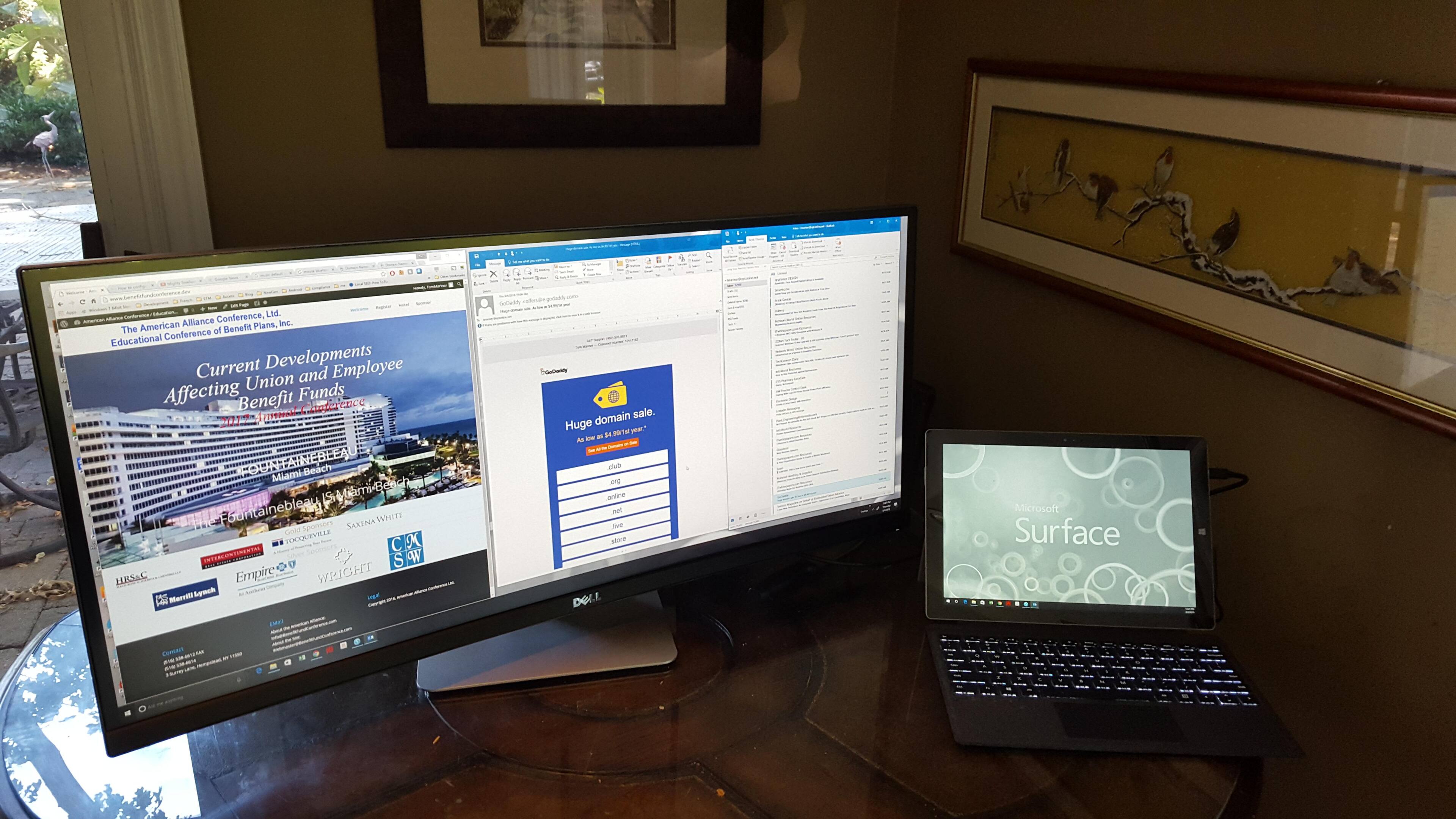 U3415W with Surface, click to load a larger version