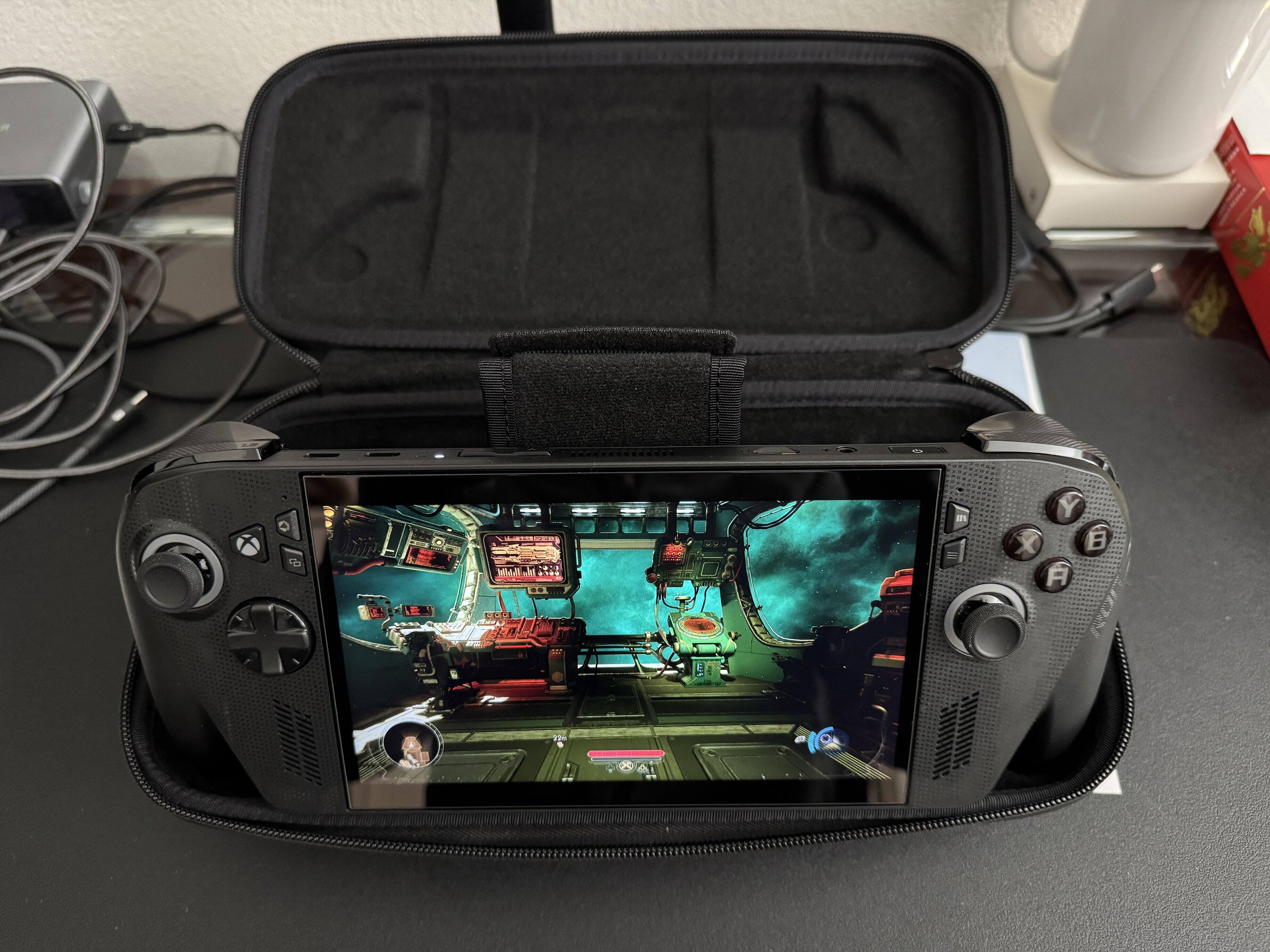 Excuse the angle, the glare was a bit much but Outer Worlds 2 looks and plays awesome!, click to load a larger version