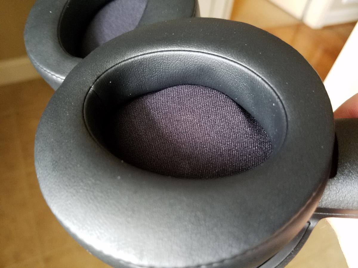 Inside the cup - angled correctly for the ear. The part you see is the front side of the ear., click to load a larger version