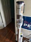 Vacuum stands on its own, on the charger, click to load a larger version