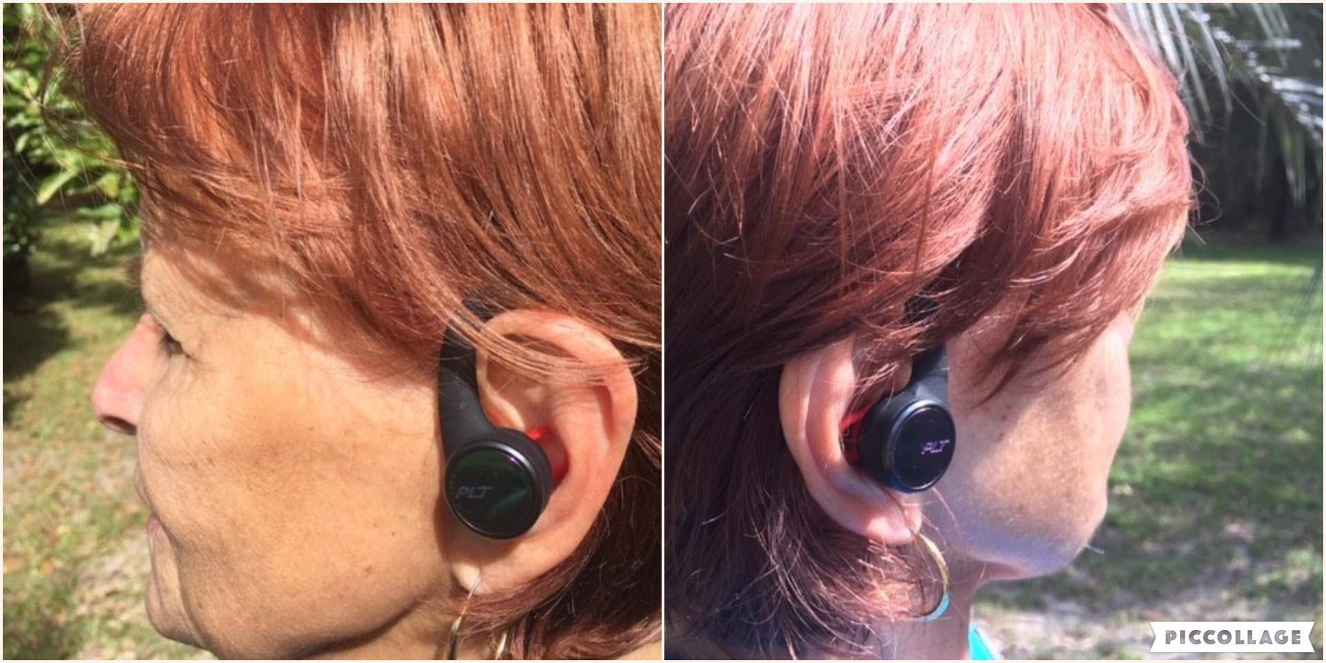 The BackBeat Fit Earbuds Fit Snugly and Comfortably in Both Ears, click to load a larger version