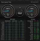 Disk speed test results on my Mac Studio, click to load a larger version