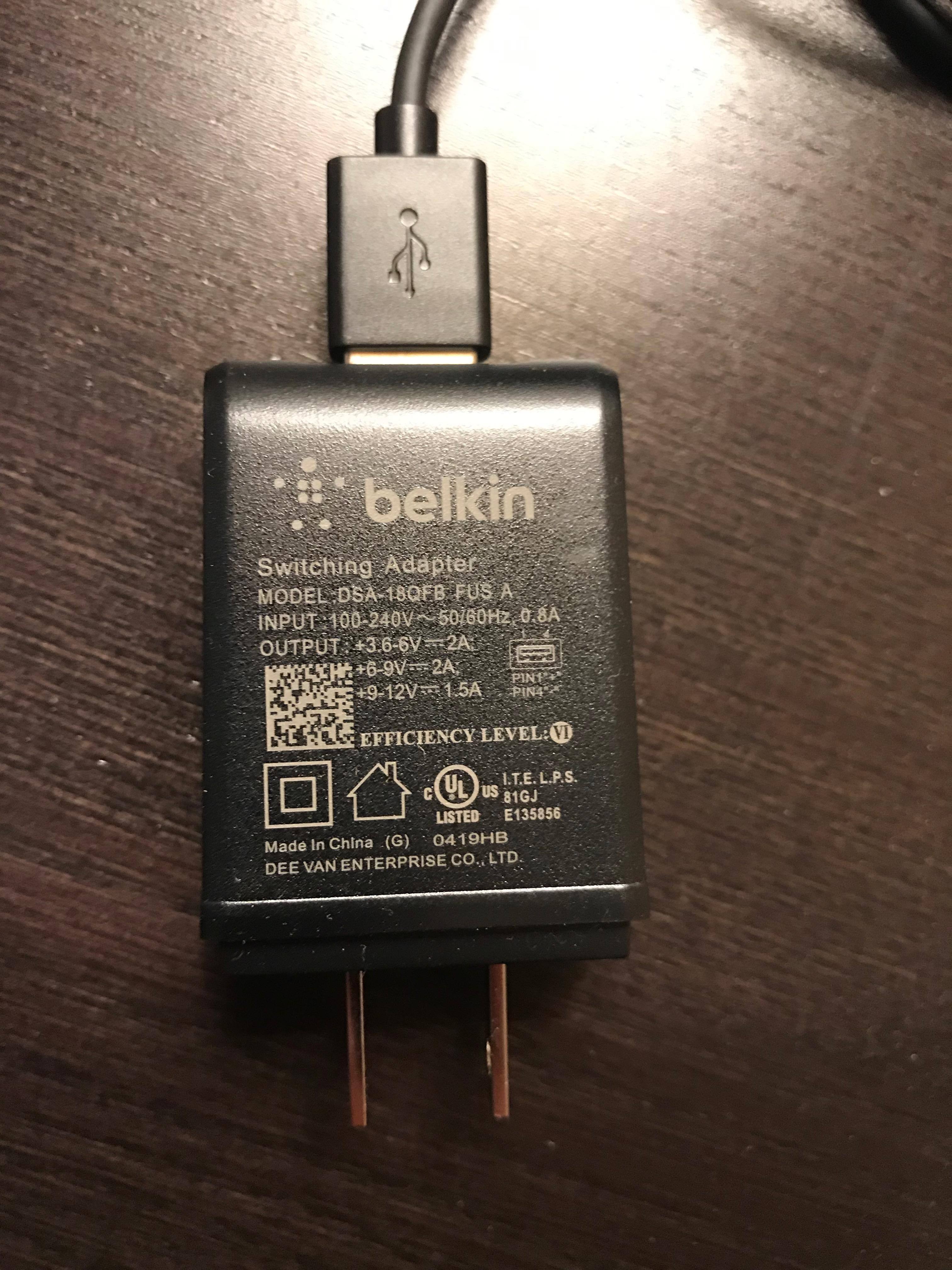 power adapter, click to load a larger version