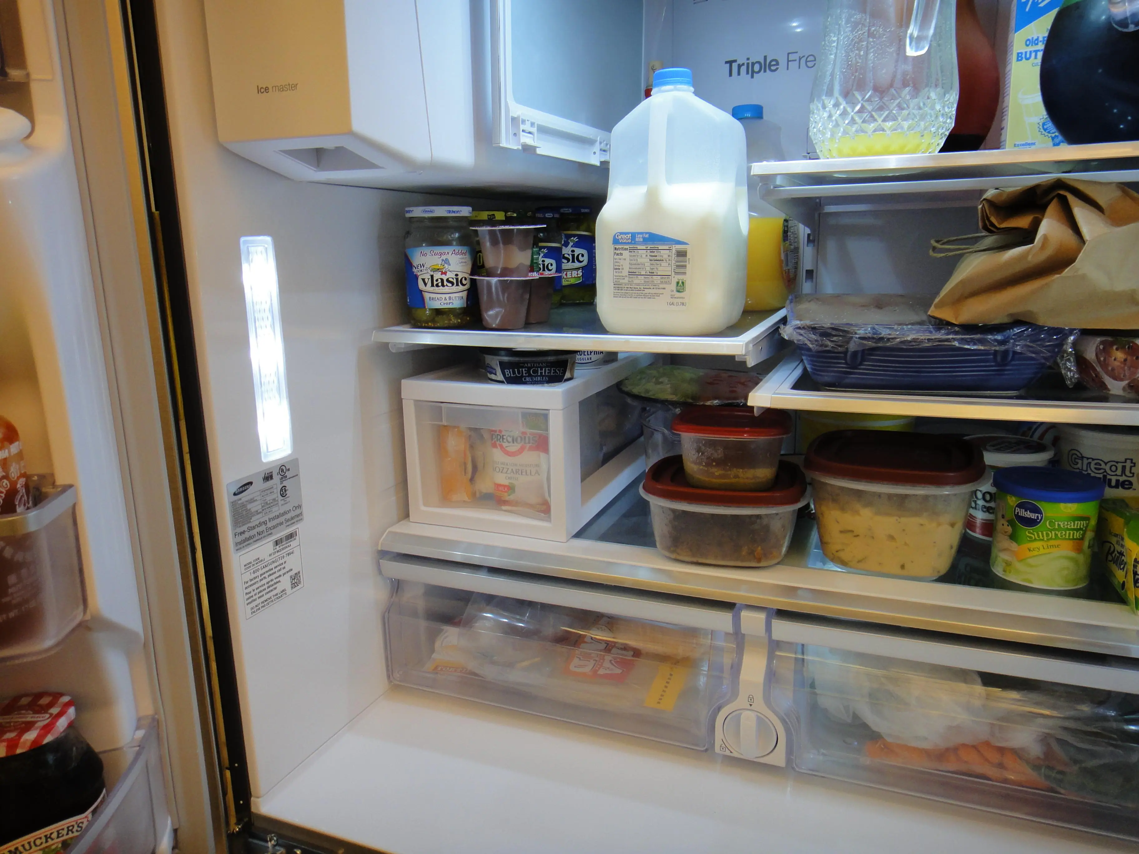 Our improvised cheese drawer, click to load a larger version