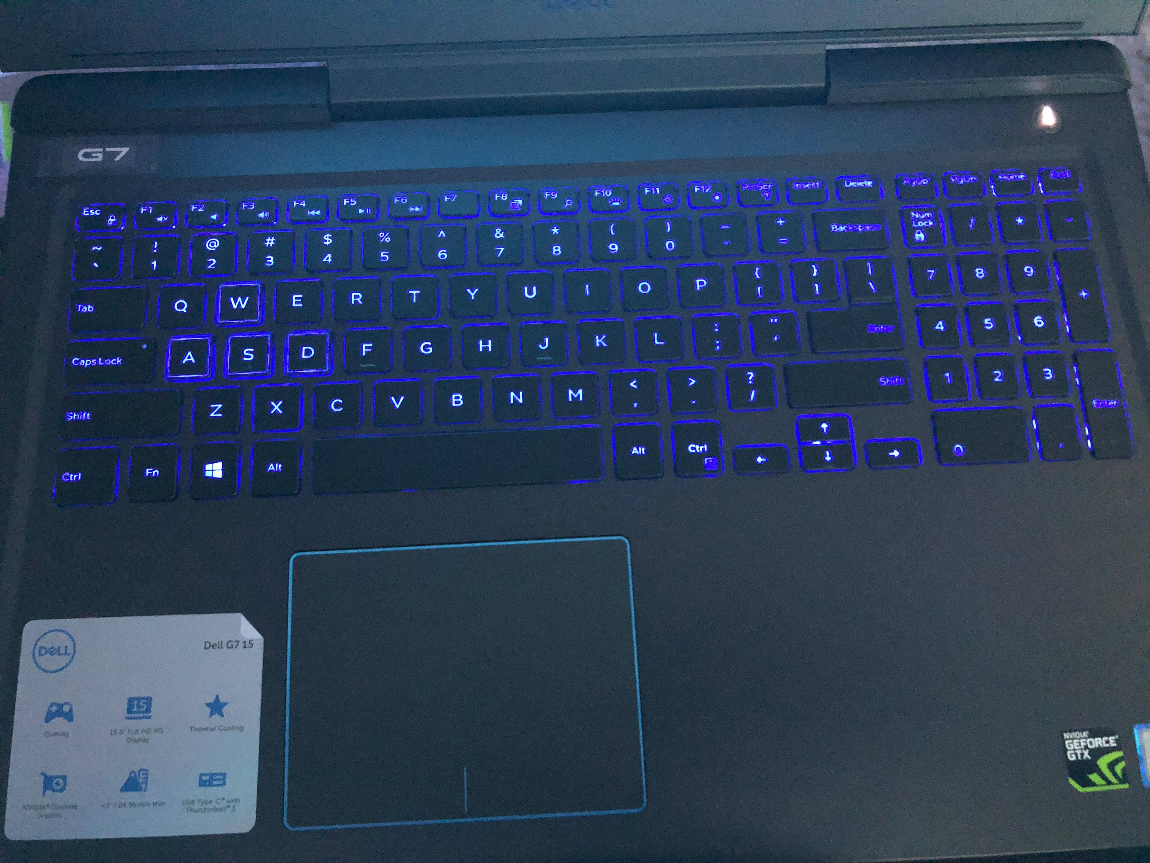 Backlit keyboard, click to load a larger version