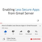 How to enable less secure apps in Gmail. https://youtu.be/AFRqT3BR_e0, click to load a larger version