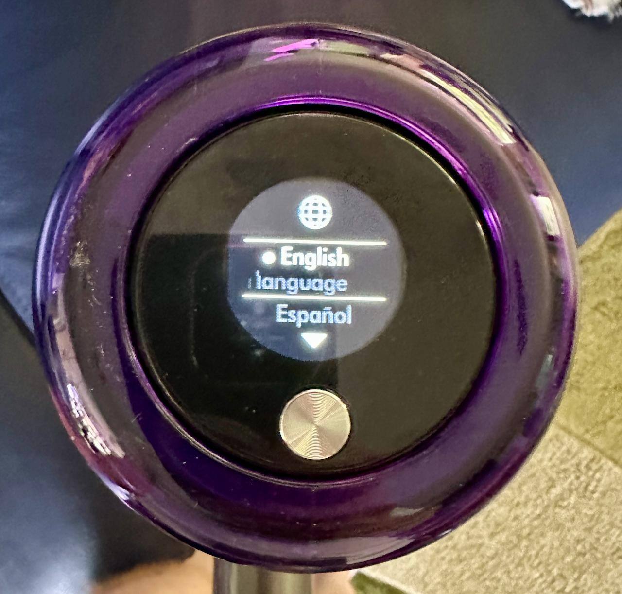 Language setup for the screen., click to load a larger version