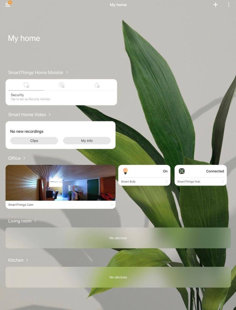 The SmartThings App, click to load a larger version