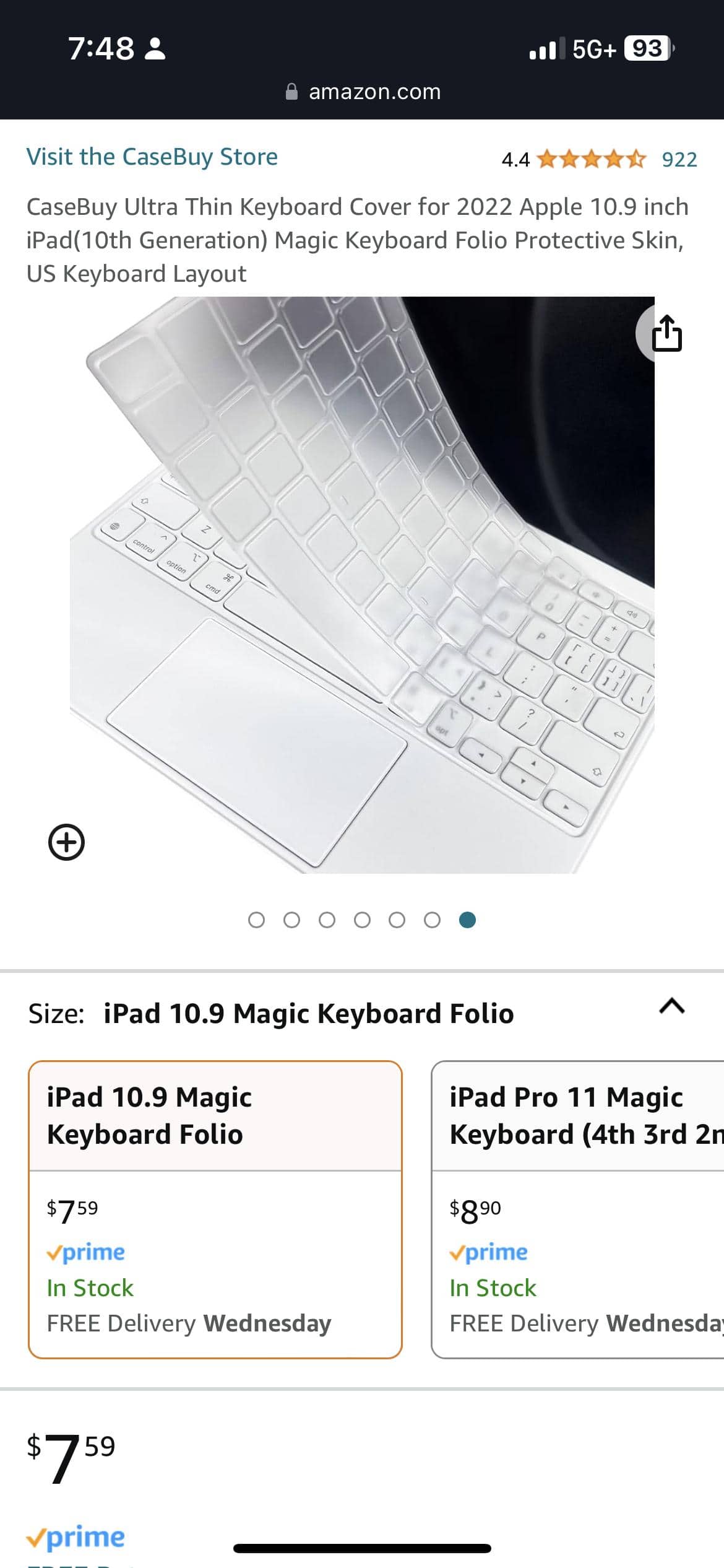 Apple Magic Keyboard Folio for iPad (A16) White MQDP3LL/A - Open