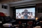 92" screen, 9 feet away, room is brighter than the pic looks., click to load a larger version